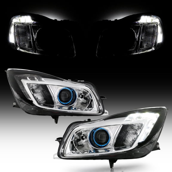 2011-2013 Buick Regal Projector Headlights w/DRL led Running Lights Lamps 11-13