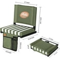 thumbnail image 5 of Nalone Stadium Seats for Bleachers with Back Support, Bleacher Seats with Backs and Extra Thick Padded Cushion, Includes Shoulder Straps Carry Handle, and Cup Holder Side Pockets (Green), 5 of 7