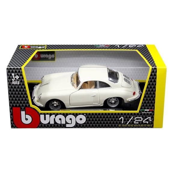 1961 Porsche 365B Coupe, White - Bburago 18-22079IV - 1/24 scale Diecast Model Toy Car