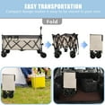 thumbnail image 5 of 51-inch Extra long large Heavy-Duty Foldable Utility Wagon - 480lbs Capacity, Patented Ultra-Stable Frame, 1:6 Space-Saving Fold & 7" All-Terrain Wheels, No Assembly Needed, 5 of 8