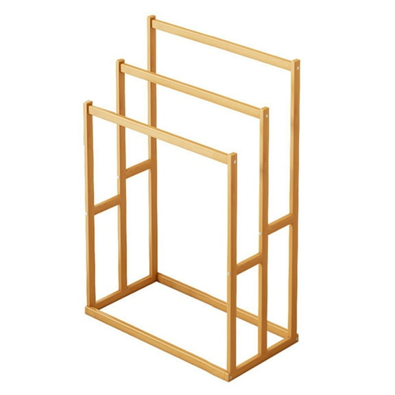 golytefs Wood Vertical Towel Rack with 3 Hanging Crossbars for Bathroom Dorm Bedroom (40)