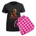 thumbnail image 5 of CafePress - Naughty Dachshund Women's Dark Pajamas - Women's Short Sleeve Print T-Shirt and Pants Dark Cotton Pajama Set, 5 of 7