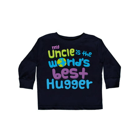 Uncle Best Hugger Nephew Niece Gift Toddler Long Sleeve