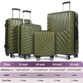 thumbnail image 4 of Nicetravel 4-Piece Hardside Luggage Set,Lightweight suitcase with TSA Locks & Double Spinner Wheels, Green, 4 of 5