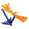 thumbnail image 4 of Folding Anchor, Aluminum Alloy 7.1in Long Anchor Kit With 5m Rope For Pond Rivers Lakes, 4 of 8