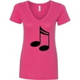 thumbnail image 3 of Inktastic Music Notes for the Music Lover Women's V-Neck T-Shirt, 3 of 5
