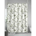 thumbnail image 5 of Boanket Polyester Fabric White Spring Floral Shower Curtain, Summer Botanical Watercolor Waterproof Bathtub Curtain Bathroom Decor Set with Hooks 54 x 78 Inches,, 5 of 6
