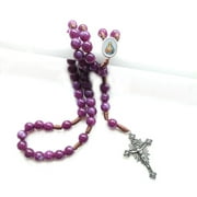 Vintage Rosary Catholic Prayer Beads Necklace Christ Jesus for Cross Pendant Necklace Beaded Religious Jewelry Gift