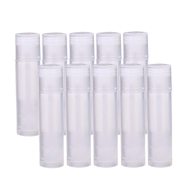 10 Paquetes 5g Vacío Plástico Maquillaje DIY Bálsamo Labial Labio Hidratante Tubos Botellas Set Claro Yuyangstore Botellas vacías de bálsamo labial Botellas