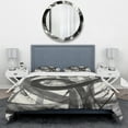 thumbnail image 2 of Designart 'Black and White Minimalistic Painting' Geometric Duvet Cover Set, 2 of 4