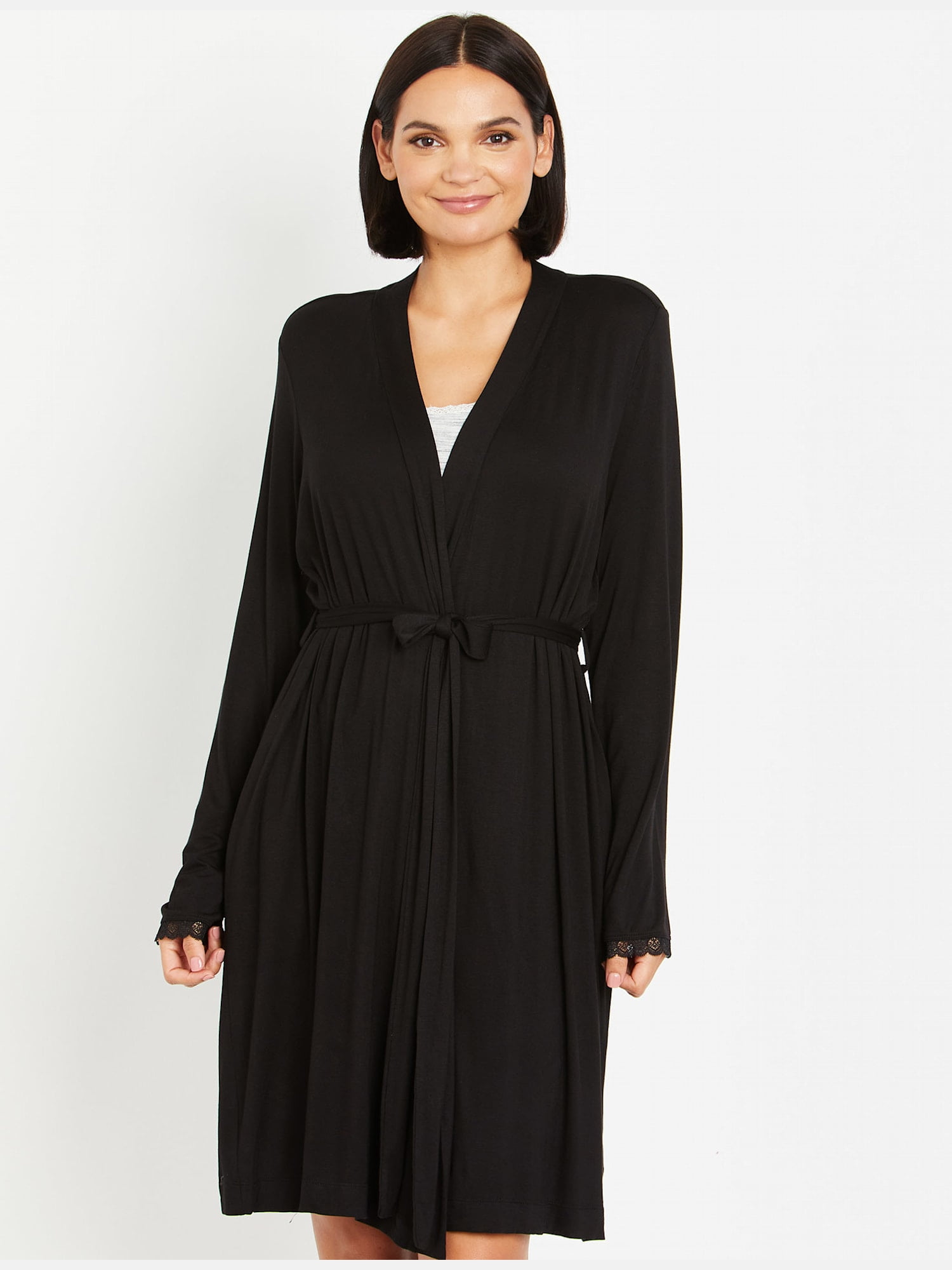 fleece maternity robe