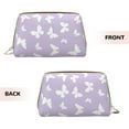 thumbnail image 2 of LNWH Large Capacity Makeup Bag, Purple Small Butterfly Pattern PVC Leather Cosmetic Bags, Perfect for Makeup Lovers, Travelers, and Professionals, 2 of 7