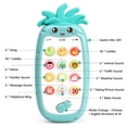 thumbnail image 2 of TFixol Interactive Silicone Baby Teether Phone - Orange, Yellow, or Green - Safe Chewable Educational Toy for Infants 6+ Months (Battery Not Included), 2 of 6