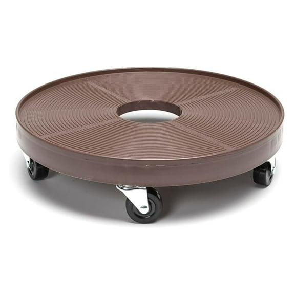 Devault Plant Dolly 16 Inch - Heavy Duty Indoor Outdoor Plant Caster with Wheels - 500lbs Capacity - Espresso Finish