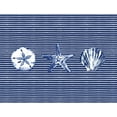 thumbnail image 2 of Gaynor, Janice 18x15 White Modern Wood Framed Museum Art Print Titled - Blue Striped Ocean Collection, 2 of 4