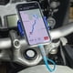 thumbnail image 2 of Soporte para teléfono para motocicleta Soporte para manillar Soporte para teléfono de aleación de aluminio giratorio de 360 ​​grados con cargador USB, Azul AweSitey EL5145-02B, 2 of 2