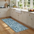 thumbnail image 2 of Lahome Decor 2'x6' Vintage Kitchen Rug, Washable Hallway Runner Rug, Indoor Soft Distressed Floral Runner Rug Non-Slip Backing for Entryway Farmhouse Bedroom Kids Playroom,Light Blue, 2 of 8