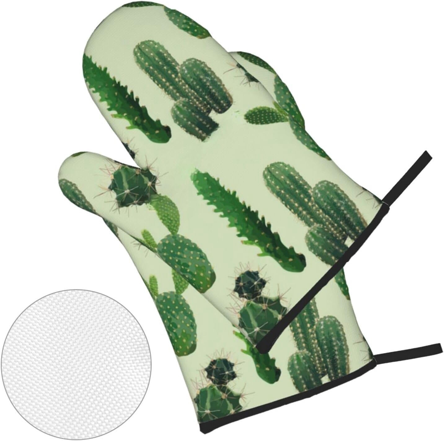 peyaoo Cactus. Oven Mitts and Pot Holders Sets for Kitchen 4 Pcs 7""X11"" Heat Resistant Baking Cooking