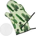thumbnail image 3 of peyaoo Cactus. Oven Mitts and Pot Holders Sets for Kitchen 4 Pcs 7""X11"" Heat Resistant Baking Cooking, 3 of 6