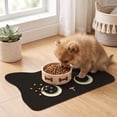 thumbnail image 2 of Cat Shaped Pet Food Mat for Floors, Cute Animal Prints Feeding Mats Non-Slip Floors Absorbent, for Cats Dogs Bowl and Water Dispenser B, 2 of 6