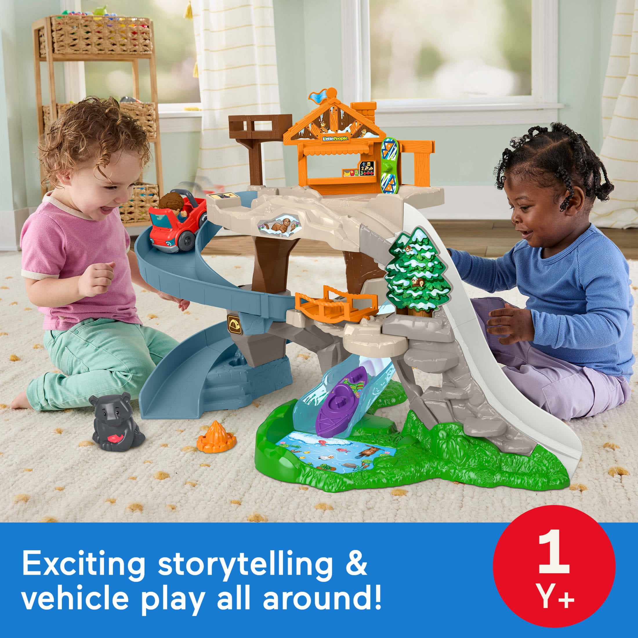 Fisher-Price Little People Ultimate Mountain Playset, Vehicle, Figures & Pieces for Toddler Play
