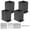 4 Pcs-4"x 4", variant on 4 Set 4"* 6" Base (inner Size 3.6"x 5.6") Brackets Black Metal Powder-coated Thick Steel Anchor Outdoor For Support Deck Plate Pergola Fence Kit Mialbox Mount
