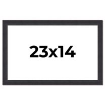23x14 Frame Black Real Wood Picture Frame Width 1.25 Inches | Interior Frame Depth 0.5 Inches |