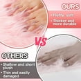 thumbnail image 4 of Triani 2Pcs Soft Fluffy Area Carpet with Non Skid Backing for Girls Back to School Stuff Square Plush Cushion Fluffy Area Rug School Locker Rugs Accessories(Pink), 4 of 7
