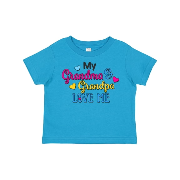 Inktastic My Grandma and Grandpa Love Me with Hearts Boys or Girls Toddler T-Shirt