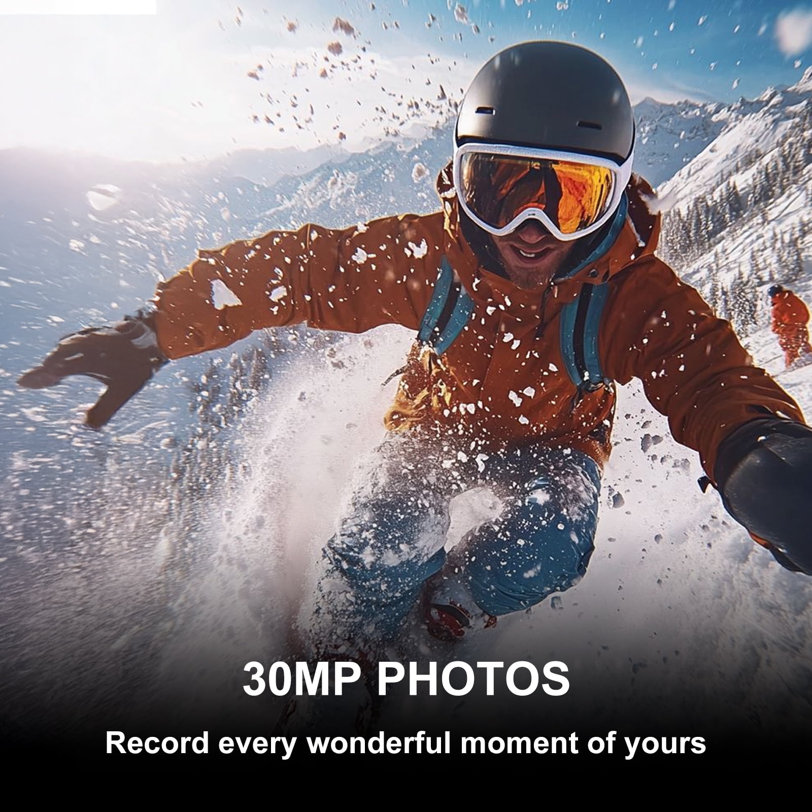 NUISK Mini Action Camera 4K, Wearable Magnetic Body Cam with 128GB SD Card, Hands-Free WiFi Camcorder for Vlogs and Sports (White)