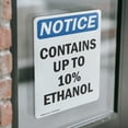 thumbnail image 4 of (2 Pack) Contains Up To 10% Ethanol OSHA Notice Sign 5 Inch X 3.5 Inch Vinyl Label Decal Sticker Weather Resistant, UV Protected for Workplace, Business, and Construction Site, Made in, 4 of 7