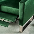 thumbnail image 5 of Noble House Remy Standard Velvet Push Back High Leg Recliner, Green, 5 of 8