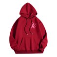 thumbnail image 6 of GEWSEY Women Hoodies Cancer Awareness Fall Sweatshirts for Women 2025 Y2k Fall Winter Oversized Hoodie with Pockets (Red, XL), 6 of 8