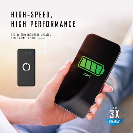 TZUMI POCKET JUICE WIRELESS PLUS – 3-IN-1 PORTABLE POWER PACK WITH HIGH-SPEED WIRELESS CHARGING