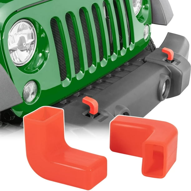 yourour Factory Front Bumper Tow Hook Covers,Fit for Jeep Wrangler JK