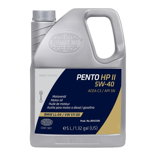 Aceite de Motor Sintético CRP Automotive Pentosin 5W-40 Alto Rendimiento II 5 Litros
