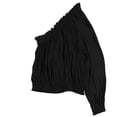 thumbnail image 2 of bar III Blusa de un solo hombro para mujer, negro, grande, 2 of 2