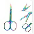 thumbnail image 3 of Unique Bargains 1 Pc Women Bend Scissors Eyebrow Trimmer Scissors For Bathroom Stainless Steel Assorted Color, 3 of 4