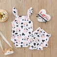 thumbnail image 7 of JAJAHO Baby Girl Clothes Summer 2 Piece Set Infant Romper Outfits Sleeveless Ribbed Cow Printed Bodysuit And Shorts Cute Toddler Clothing 0-18M Stylish Outfit, 7 of 7