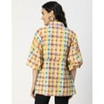 thumbnail image 4 of Moomaya Printed Cotton Shirt Top - Shirt Collar, Relaxed Fit Everyday Top, 4 of 9