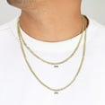thumbnail image 2 of Nuragold 10k Real Yellow Gold Solid Cuban Curb Link 4mm Chain Necklace (16"-30") Italian Jewelry for Men & Women, 2 of 10