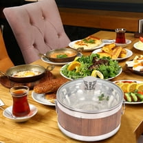 LEORX Thermal Container For Food Serving Bowls With Lids Round Chic Design Party 1Pack