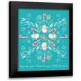 thumbnail image 1 of Longfellow Designs 12x14 Black Modern Framed Museum Art Print Titled - Snowman Snowflake, 1 of 5