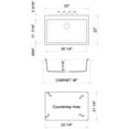 thumbnail image 2 of Pemberly Row White 33" Single Bowl Drop In Granite Composite Kitchen Sink, 2 of 9