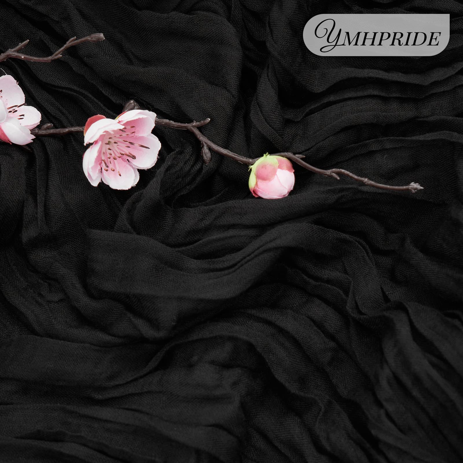 12 Pack 35 x 120 inch Long Boho Cheese Cloth Gauze Table Runners Semi Sheer Table Runner for Wedding Decor
