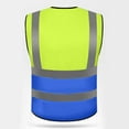 thumbnail image 4 of Wyobmus High-Visibility Safety Vest for Men And Women Sleeveless Zipper Front Reflective Strips Jacket for Emergency,Construction,Work,Cycling B-Yellow, 4 of 9