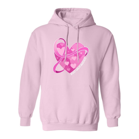 Inktastic Breast Cancer Awareness Pink Ribbon Around Heart Adult Hoodie Sweatshirt