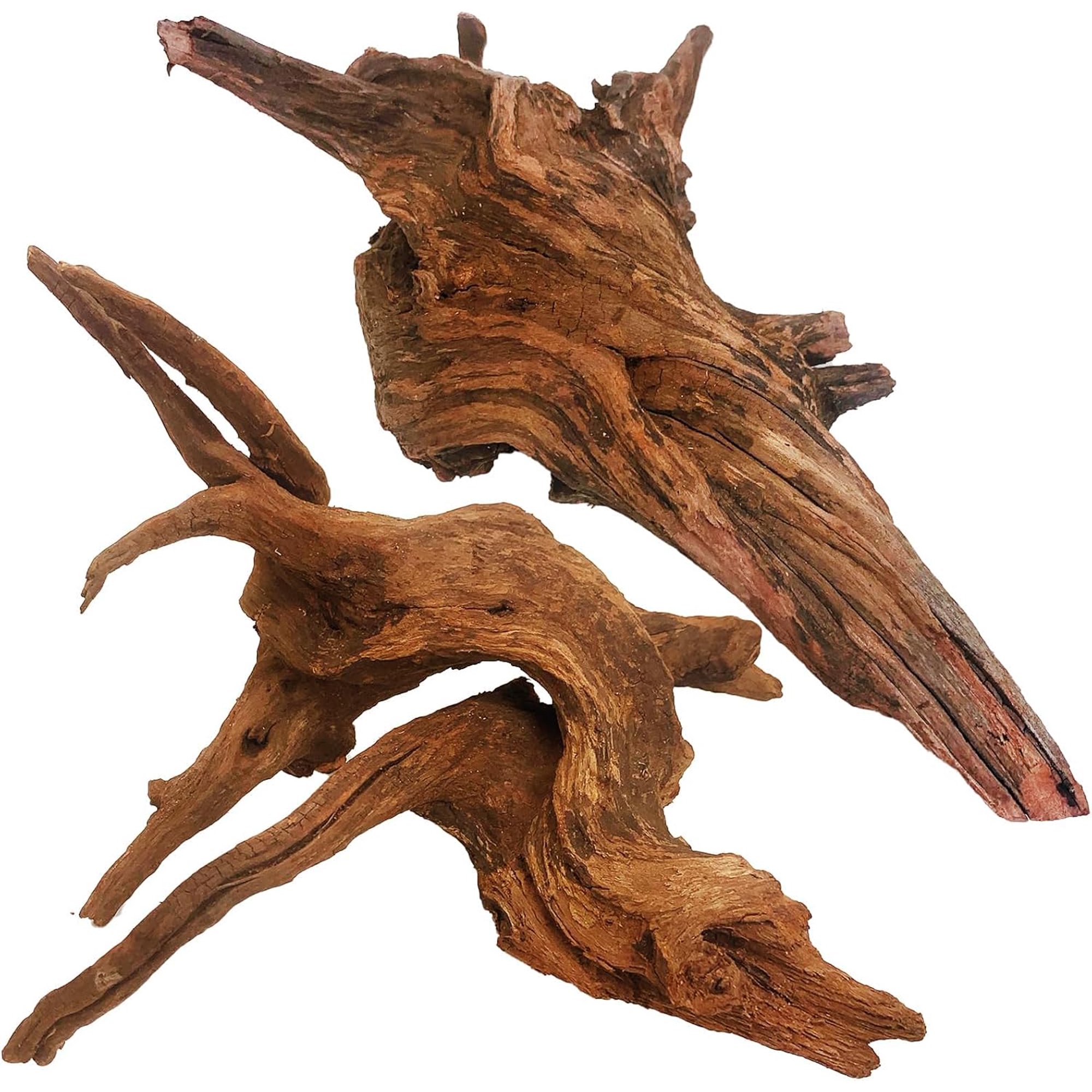 Natural Large Aquarium Driftwood Decoration Branches Reptiles Terrarium Ornament Wood Fish Tank Habitat Decor Assorted Sizes Wood 2 PCS (10"-14")