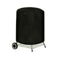 thumbnail image 1 of Cubierta redonda Cateissary para barbacoa al aire libre protección solar multiusos cubiertas para horno Protector resistente para parrilla Decoración del hogar Negro/Plata 77*70 CM, 1 of 6