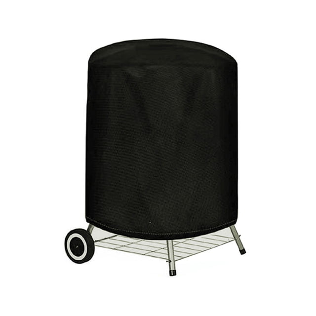 Cubierta redonda Cateissary para barbacoa al aire libre protección solar multiusos cubiertas para horno Protector resistente para parrilla Decoración del hogar Negro/Plata 77*70 CM